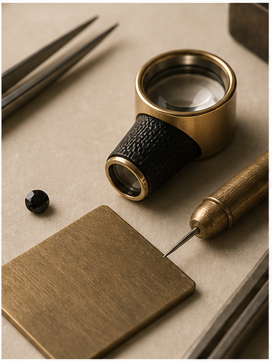 Jeweler craft tools and samples